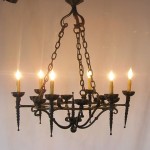 Antique Iron Chandelier from France - FOB1
